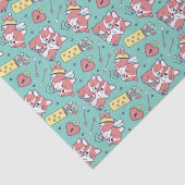 かわいいコーギーキューピッドの弓矢パターン バレンタインデー 薄葉紙 (詳細)