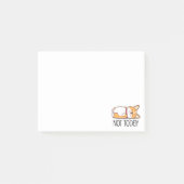 かわいいコーギーギフト 面白い 犬好き いいえ 今日はダメ 怠け者 ポストイット (正面)