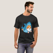 かわいいコーギーサメ Tシャツ (正面フル)