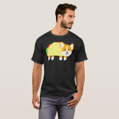 かわいいコーギータコ シンコデマヨ フード ドッグオーナー Tシャツ (正面フル)
