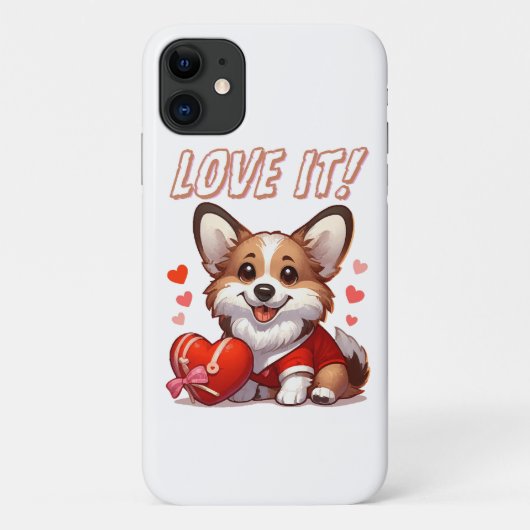 かわいいコーギーラブ Case-Mate iPhoneケース (裏面)