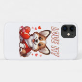 かわいいコーギーラブ Case-Mate iPhoneケース (裏面(横))