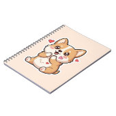 "かわいいコーギー仔犬ノート" ノートブック (左側)