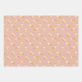 かわいいコーギー柄の誕生日プレゼント 犬好きのためのデザイン ラッピングペーパーシート (正面)