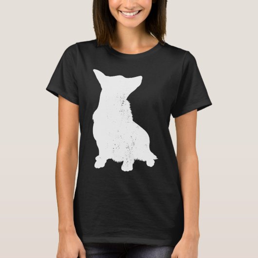 かわいいコーギー犬のデザイン ウェルシュコーギーの飼い主 男性 女性 Tシャツ (正面)