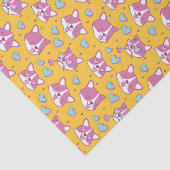 かわいいコーギー犬ラブ ハート柄 バレンタインデー 薄葉紙 (詳細)