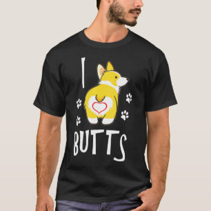 かわいいコーギー犬愛してる コーギーのお尻が好きな人のための名言 Tシャツ