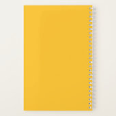 かわいいコーギー犬柄レトロカラーハート黄色 ノートブック (裏面)