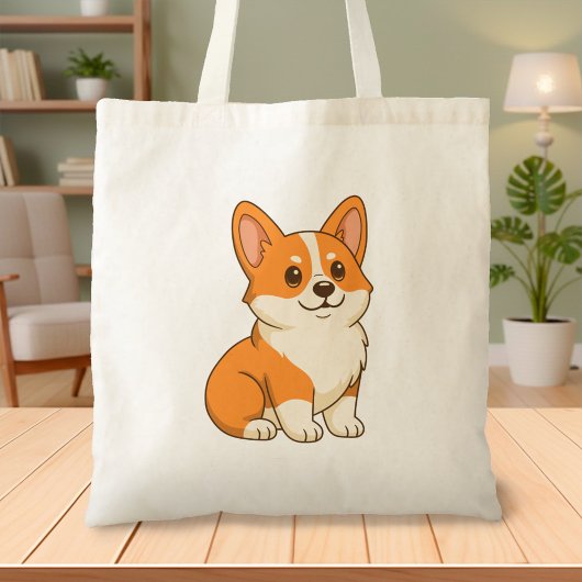 かわいいコーギー犬 トートバッグ