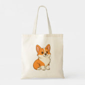 かわいいコーギー犬 トートバッグ (裏面)