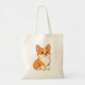 かわいいコーギー犬 トートバッグ (正面)
