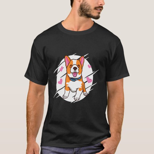かわいいコーギー Tシャツ (正面)