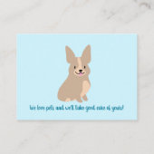 かわいいコーギ名刺 コーリングカード (裏面)