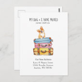 かわいいコーギ引越し案内はがき ポストカード (正面/裏面)
