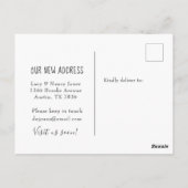 かわいいコーギ引越し案内はがき ポストカード (裏面)