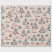 かわいいコージーお洒落スカンジナビア木 ラッピングペーパー (フラット)