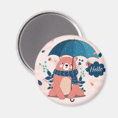 かわいいコージーベア マグネット (正面/裏面)