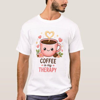 かわいいコーヒーが私の癒しTシャツ Tシャツ