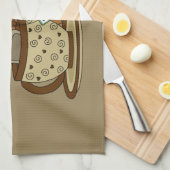 かわいいコーヒーとテディベアのキッチンタオル キッチンタオル (四つ折り)