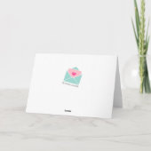 かわいいコーヒーとドーナツのラブ、完璧なペア カード (裏面)