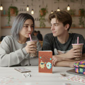 かわいいコーヒーとドーナツ、私のバレンタインになって シーズンカード