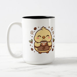 かわいいコーヒーのひよこデザインのツートンメーカー ツートーンマグカップ