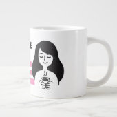 かわいいコーヒーは私を作るスマイルミーム ジャンボコーヒーマグカップ (右)