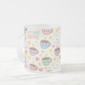かわいいコーヒーカップ柄 カワイイ マグカップ (正面左)
