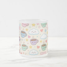 かわいいコーヒーカップ柄 カワイイ マグカップ
