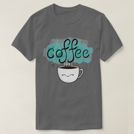 かわいいコーヒーカップ2 Tシャツ (デザイン正面)