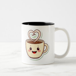 かわいいコーヒーカップPNG - ハートのコーヒーマグカップ ツートーンマグカップ