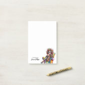 かわいいコーヒーカラフル女パーソナライズされた子 ポストイット (デスク上)