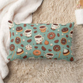 かわいいコーヒーキャラクター ランバークッション (ブランケット)