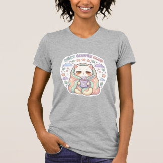 かわいいコーヒークラブ かわいいネコの パステルカラー美学 Tシャツ