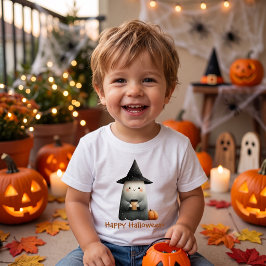かわいいコーヒーゴーストのハロウィン ベビーTシャツ