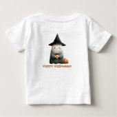 かわいいコーヒーゴーストのハロウィン ベビーTシャツ (裏面)