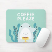 かわいいコーヒーサメ マウスパッド (マウス)