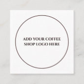 かわいいコーヒーショップのコーヒー豆とスポット スクエア名刺 (正面)