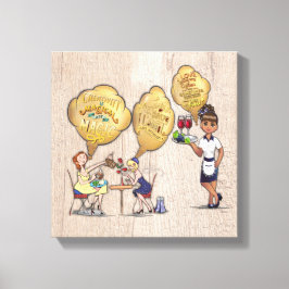 かわいいコーヒーショップの装飾 キャンバスプリント