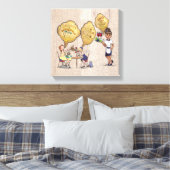 かわいいコーヒーショップの装飾 キャンバスプリント (インサイチュ (寝室))