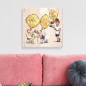 かわいいコーヒーショップの装飾 キャンバスプリント (インサイチュ (リビング))