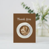 かわいいコーヒーショップやベンダー感謝していあなた ポストカード (スタンド正面)