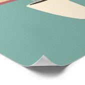 かわいいコーヒータイムプリント ポスター (角)