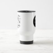 かわいいコーヒーナースワードアート追加モノグラム トラベルマグ (中央)