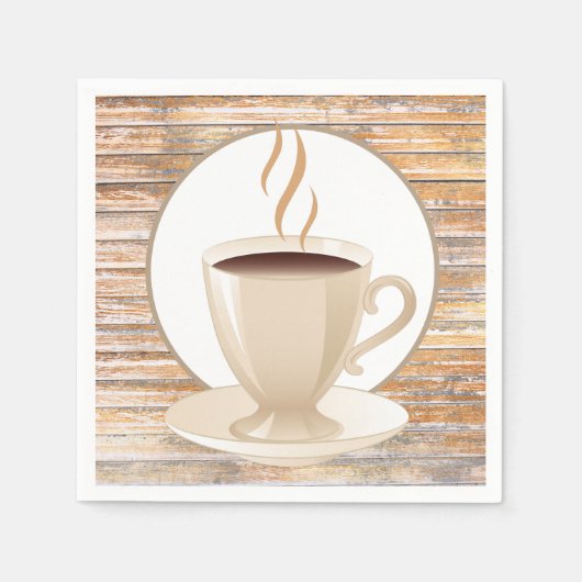 かわいいコーヒーバー紙 スタンダードカクテルナプキン (正面)