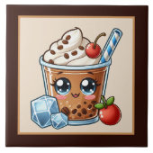 かわいいコーヒーバー、ショップまたはコーヒーをテーマにしたキッチンソース タイル (正面)