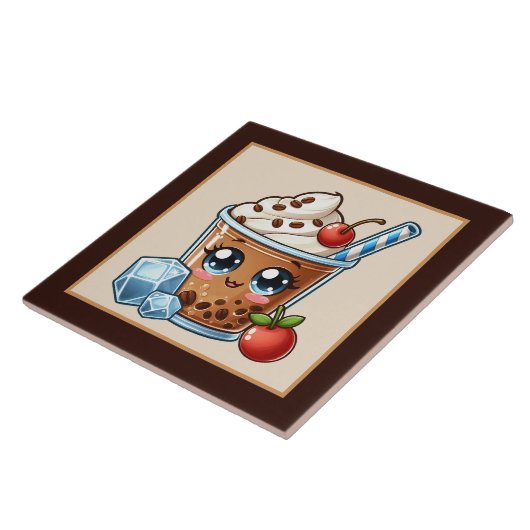 かわいいコーヒーバー、ショップまたはコーヒーをテーマにしたキッチンソース タイル (側面)