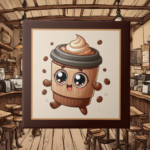 かわいいコーヒーバー、ショップまたはコーヒーをテーマにしたキッチン タイル