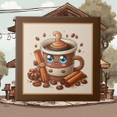 かわいいコーヒーバー、ショップまたはコーヒーをテーマにしたキッチン タイル