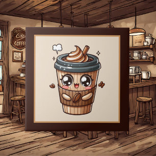かわいいコーヒーバー、ショップまたはコーヒーをテーマにしたキッチン タイル